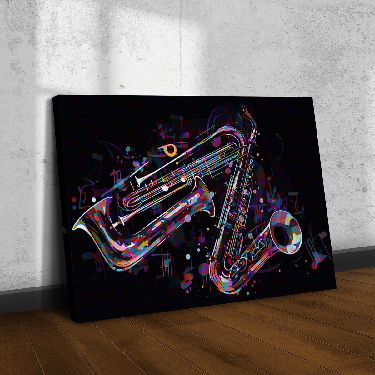 Clarinet Abstract Canvas Wall Art