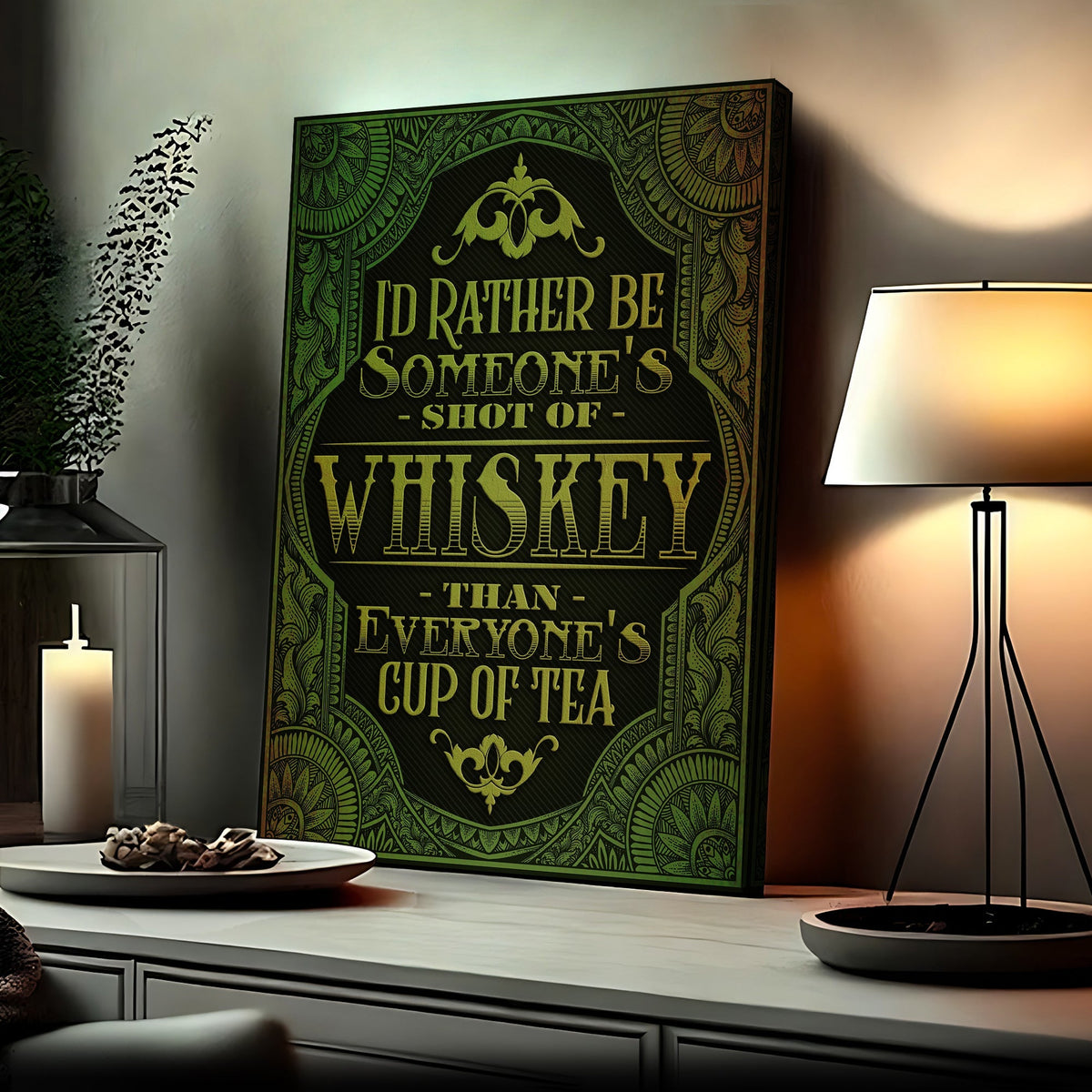 Whiskey Sign - canvas