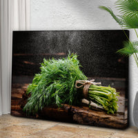 Plant Herb Fresh Dill Bunch Canvas Wall Art