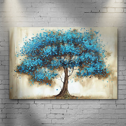 Blue Tree Canvas Wall Art