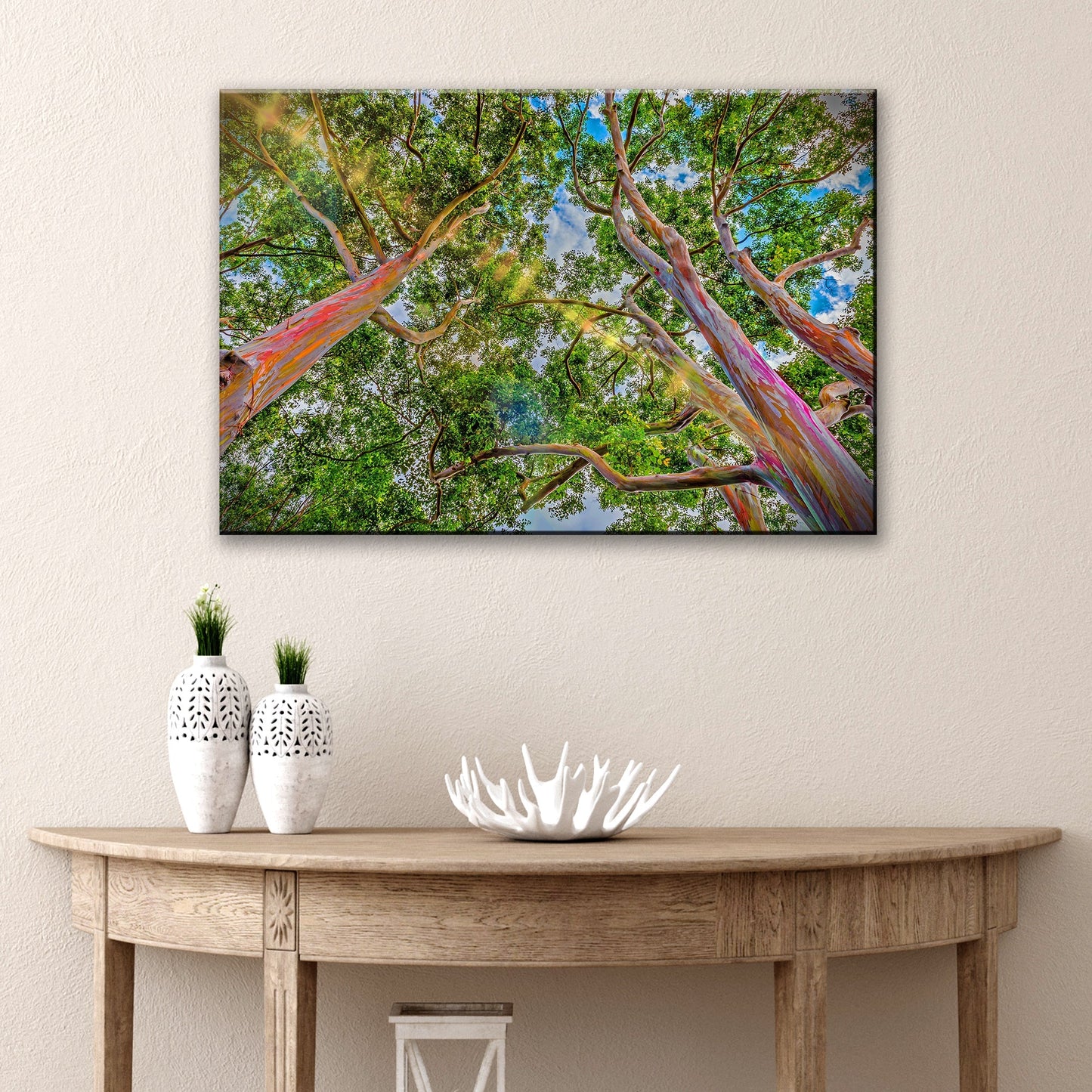 Rainbow Eucalyptus Tree Canvas Wall Art