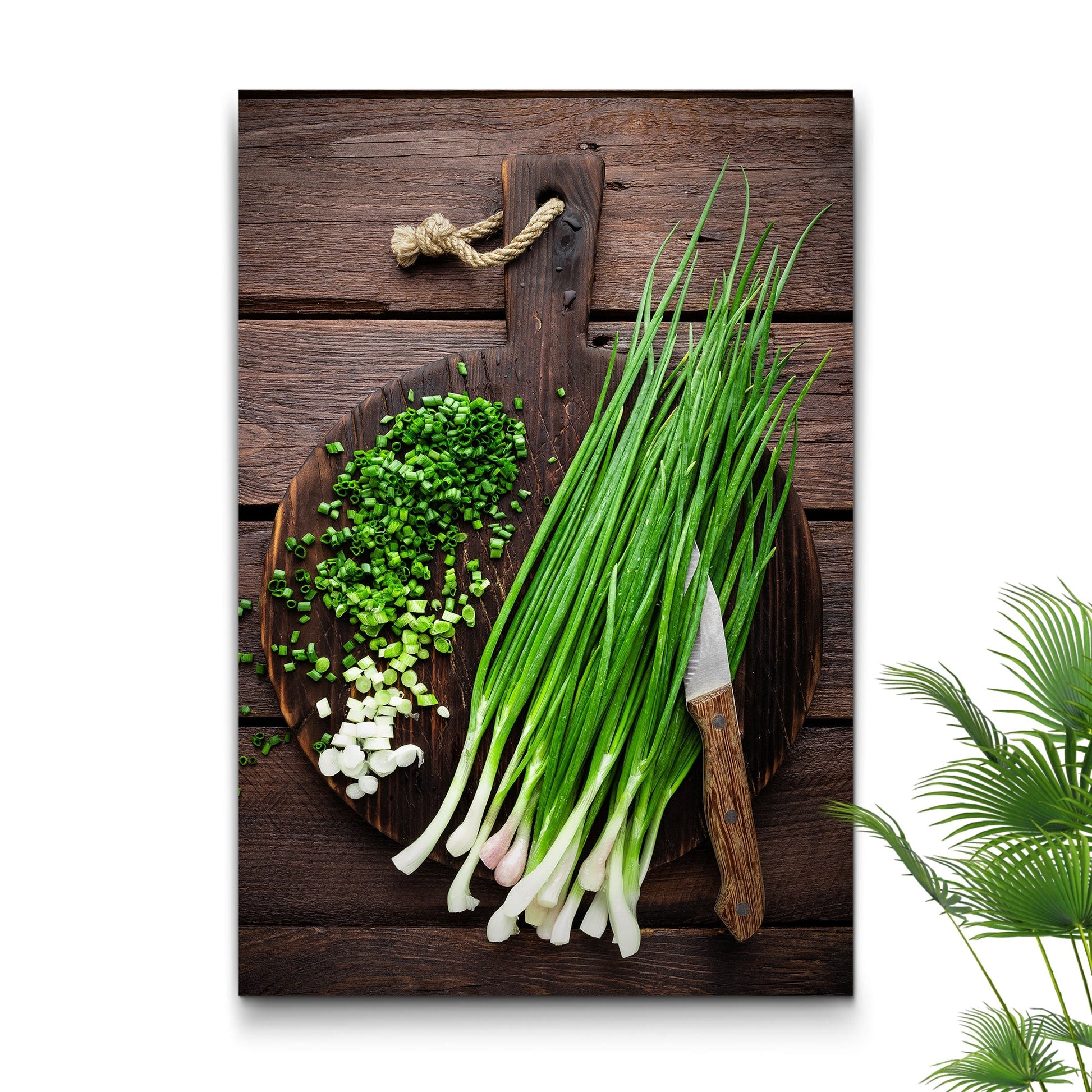 Plant Herb Chopped Chives Canvas Wall Art