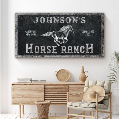 Family Horse Ranch Sign IV
