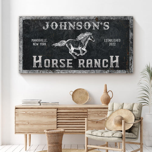 Family Horse Ranch Sign IV