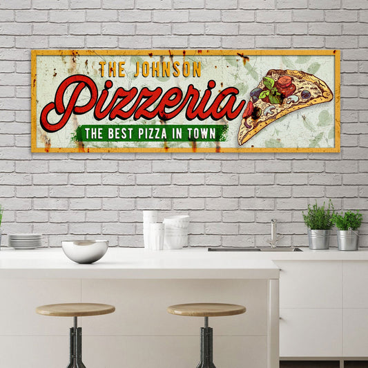 a great Pizza In Town Pizzeria Sign