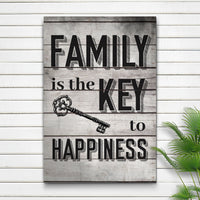 Family Is The Key To Happiness Sign II