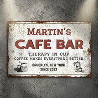 Cafe Bar Sign - canvas