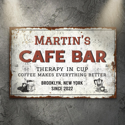 Cafe Bar Sign - canvas
