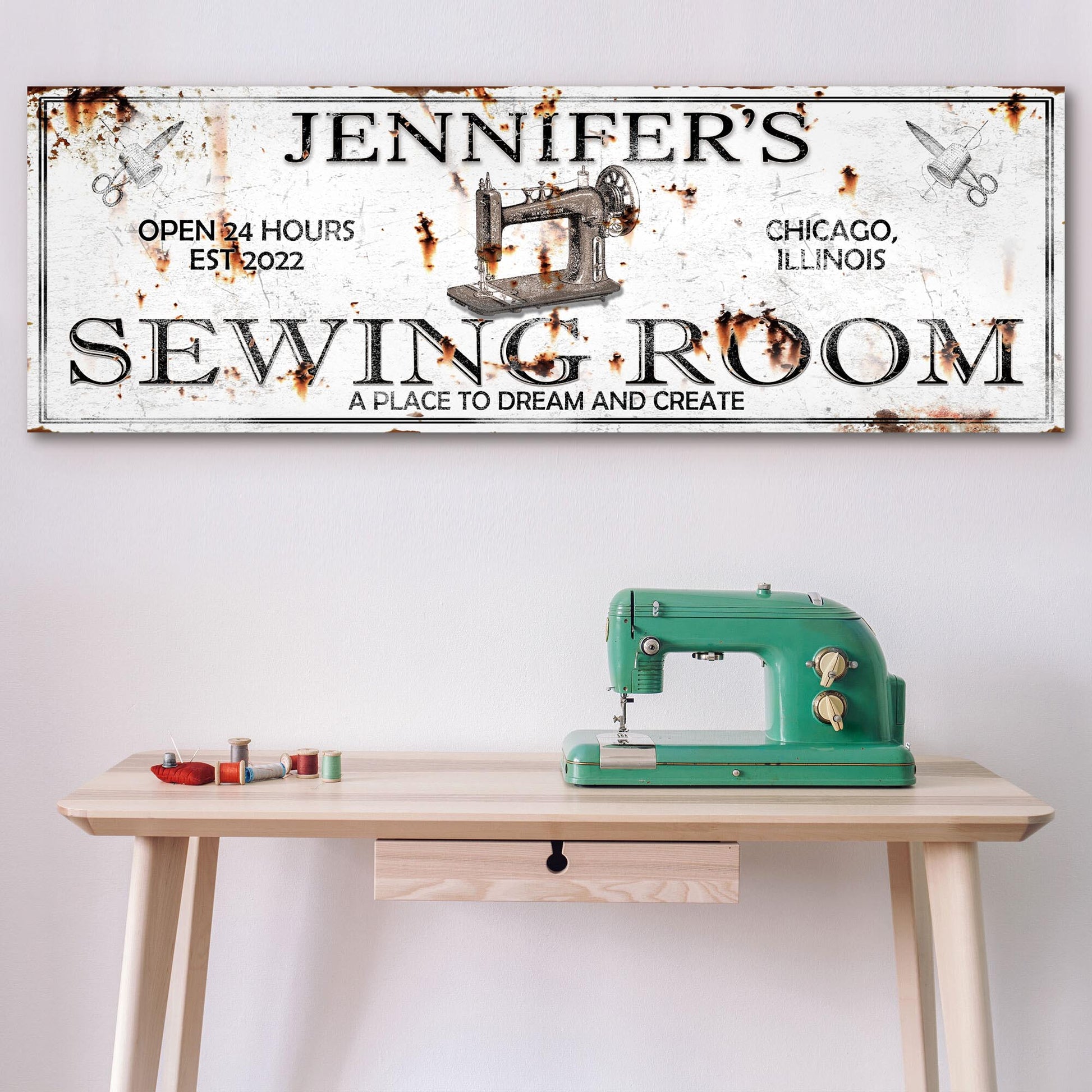 A Place To Dream And Create Sewing Room Sign