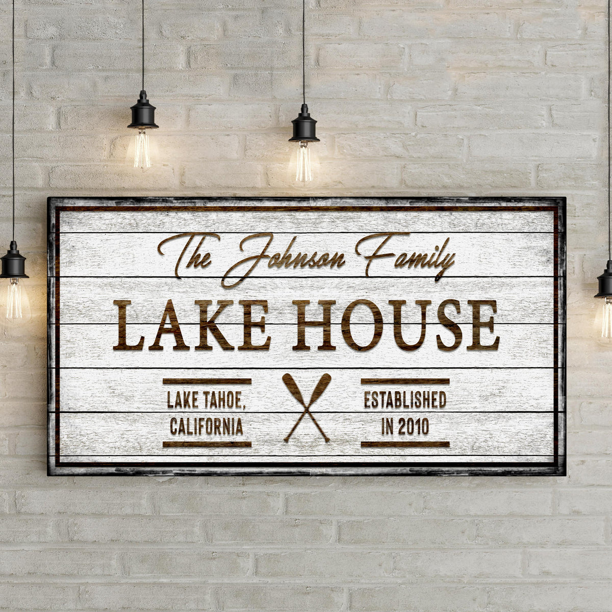 Family Lake House Sign V