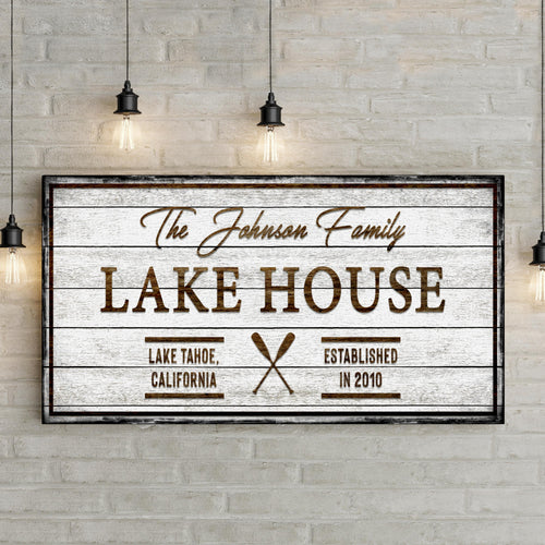 Family Lake House Sign V