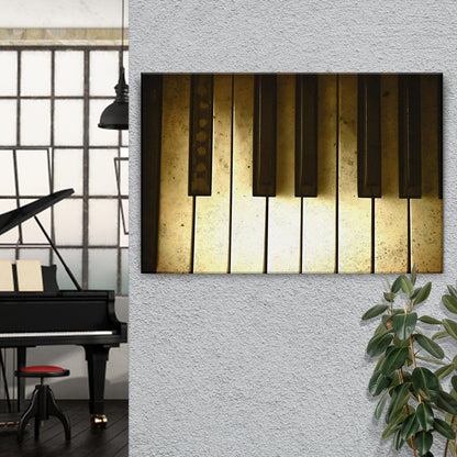 Keyboard Grunge Canvas Wall Art