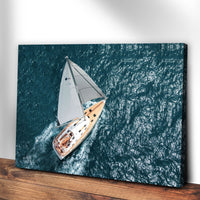 Boat Yacht Adrift Canvas Wall Art