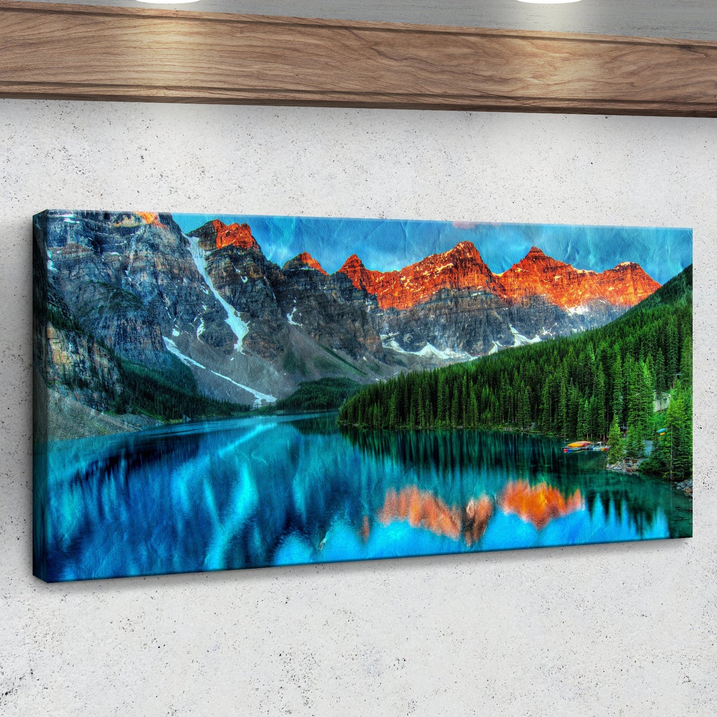 Breathtaking Moraine Mountain Canvas Wall Art