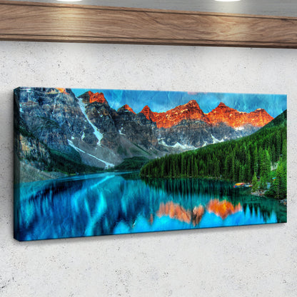 Breathtaking Moraine Mountain Canvas Wall Art