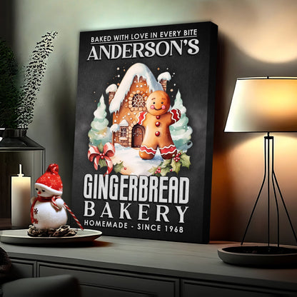 Baked With Love In Every Bite Gingerbread Bakery Sign
