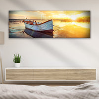 Sunset Boating Canvas Wall Art