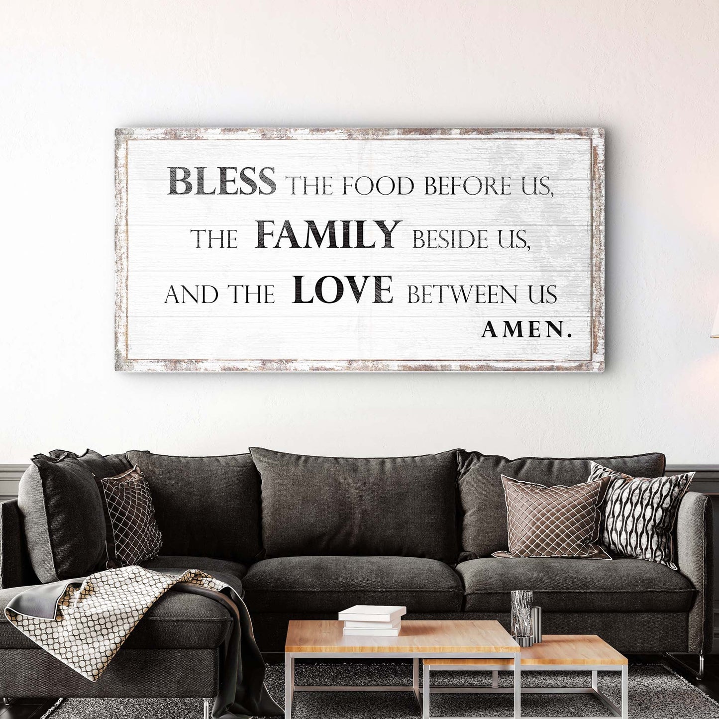 Bless The Food, Family, And Love Sign III