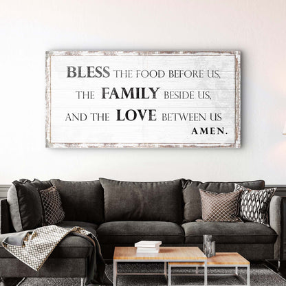 Bless The Food, Family, And Love Sign III
