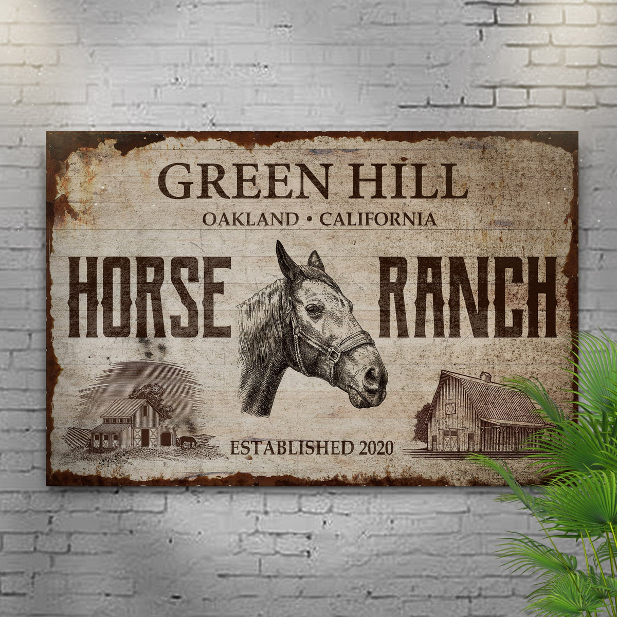 Family Horse Ranch Sign II