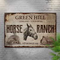 Family Horse Ranch Sign II