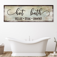 Hot Bath Sign - Style 1 - canvas