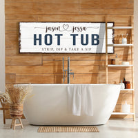 Hot Tub Sign - canvas