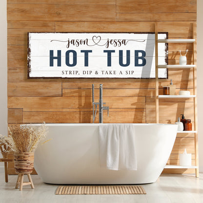 Hot Tub Sign - canvas