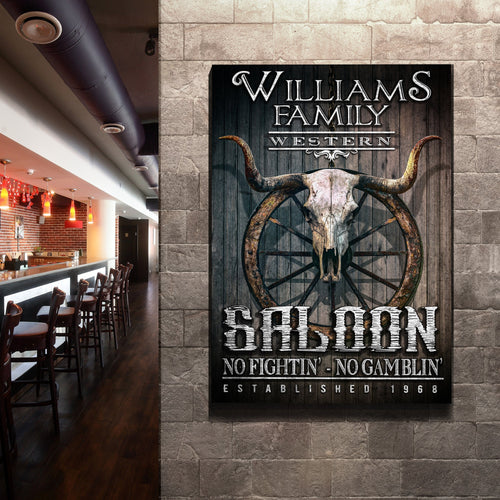 Western Cowboy Saloon Sign
