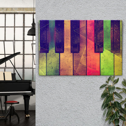 Keyboard Retro Canvas Wall Art