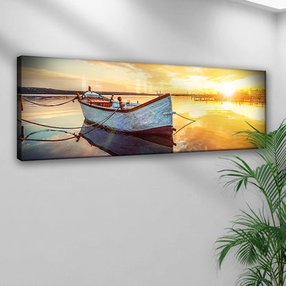 Sunset Boating Canvas Wall Art