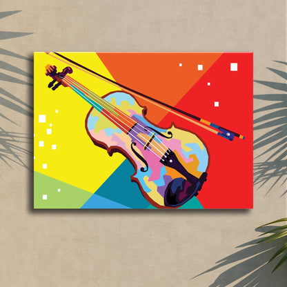 Violin Abstract Canvas Wall Art
