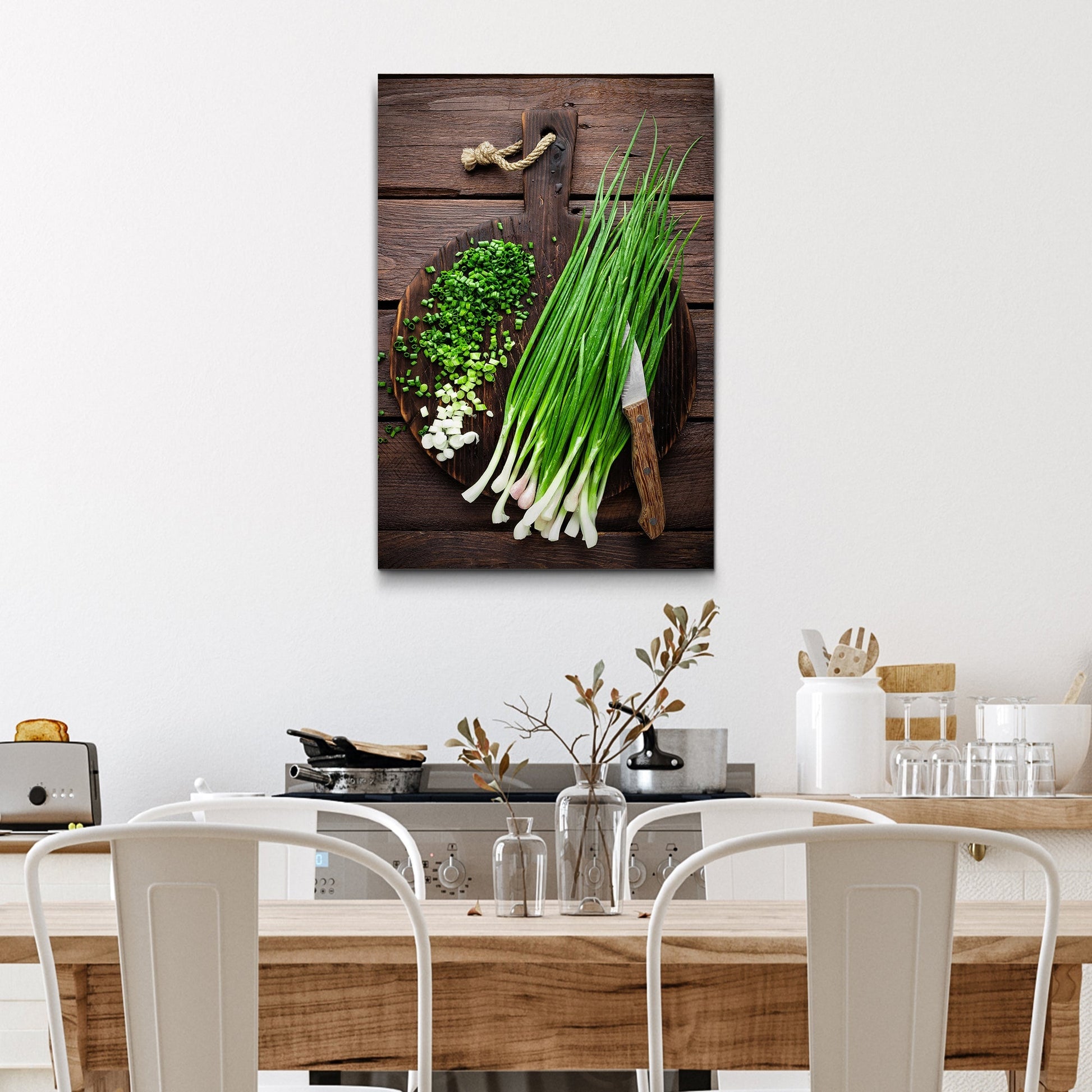 Plant Herb Chopped Chives Canvas Wall Art