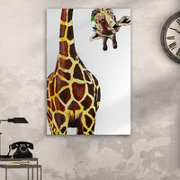 Cute Giraffe Portrait Canvas Wall Art