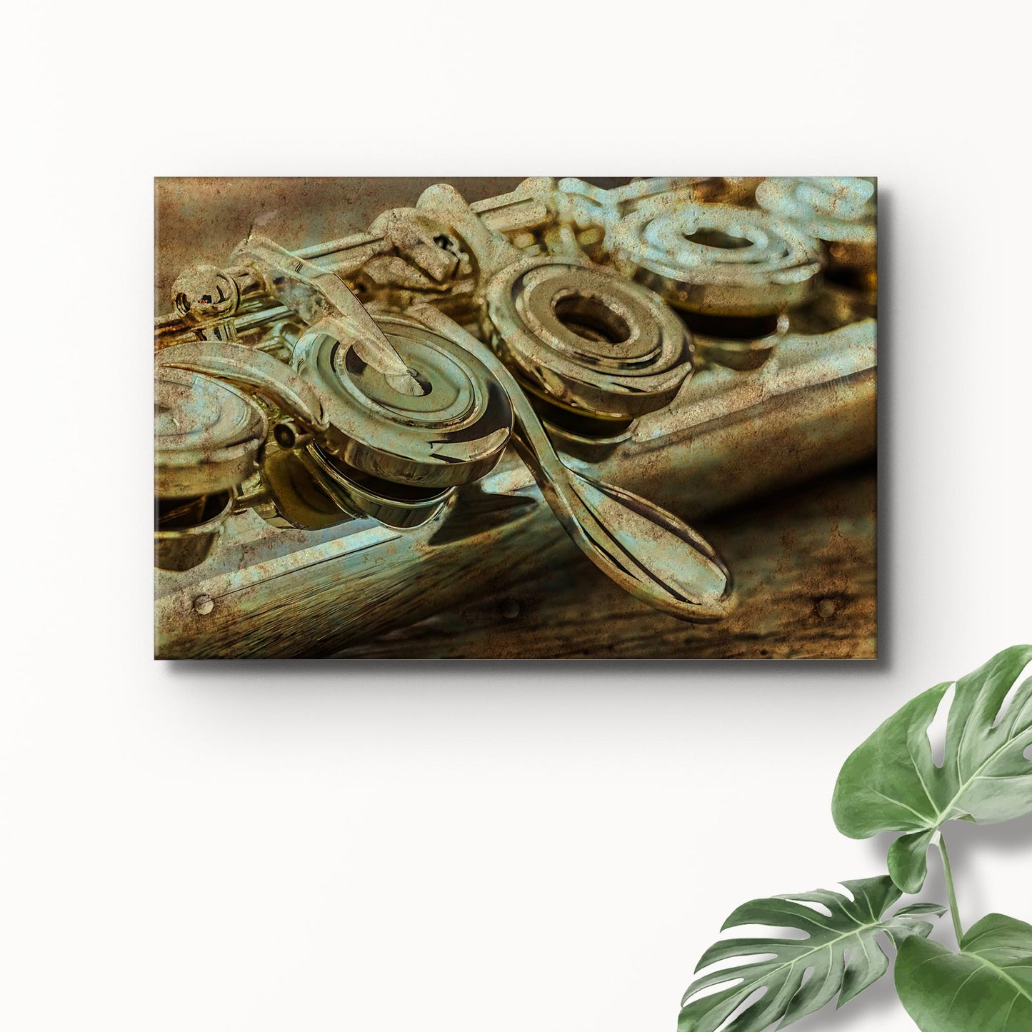 Flute Rustic Canvas Wall Art