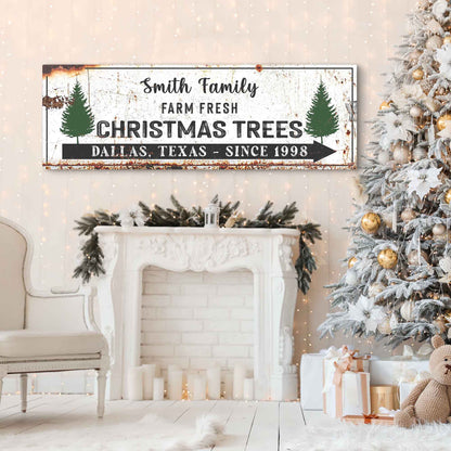 Family Christmas Trees Sign