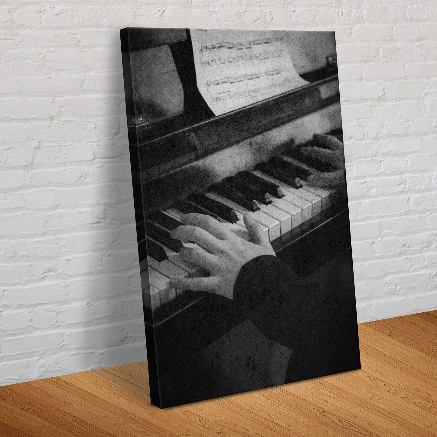 Piano Grunge Canvas Wall Art
