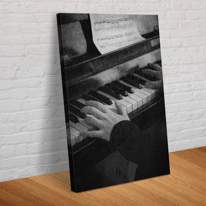 Piano Grunge Canvas Wall Art
