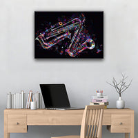 Clarinet Abstract Canvas Wall Art
