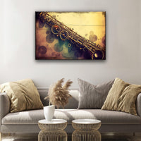 Clarinet Retro Canvas Wall Art