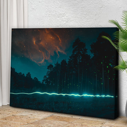 Clouds By The Forest Canvas Wall Art