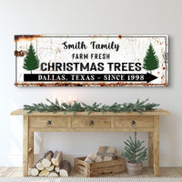 Family Christmas Trees Sign