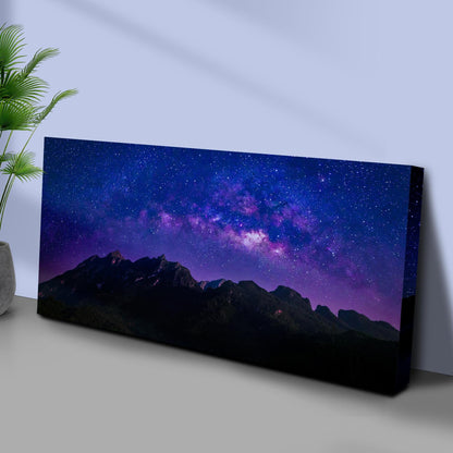 Milky Way Mountain Canvas Wall Art