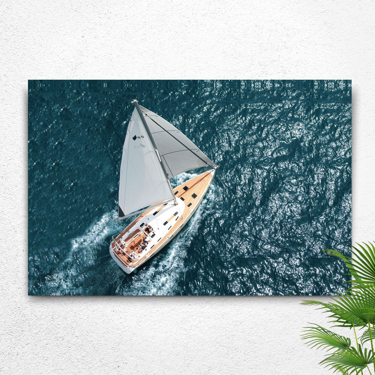 Boat Yacht Adrift Canvas Wall Art