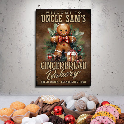 Fresh Daily Gingerbread Bakery Sign