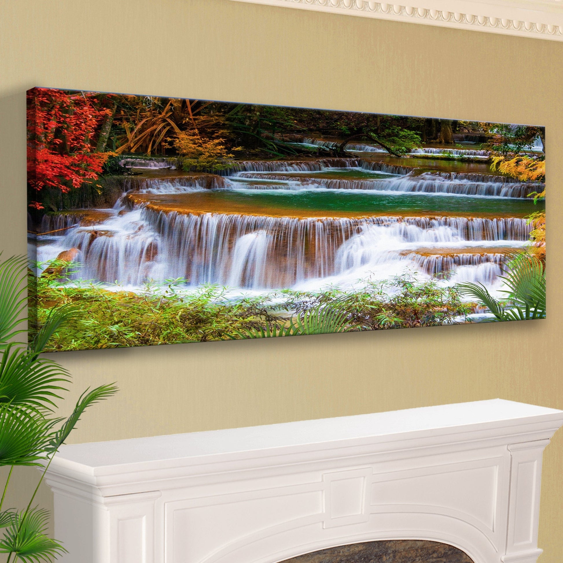 Tropical Waterfalls Canvas Wall Art