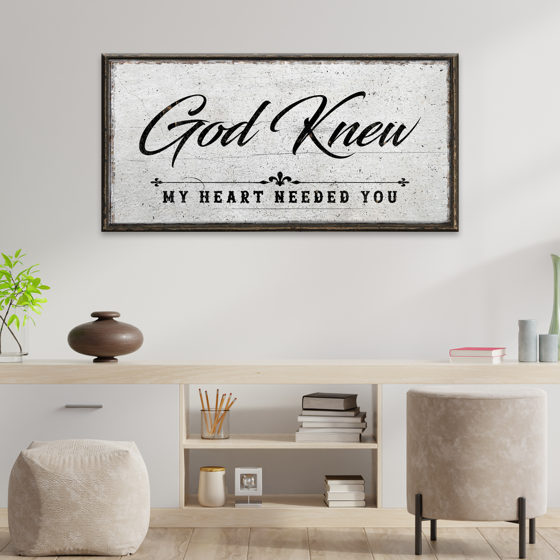 God Knew Sign - canvas