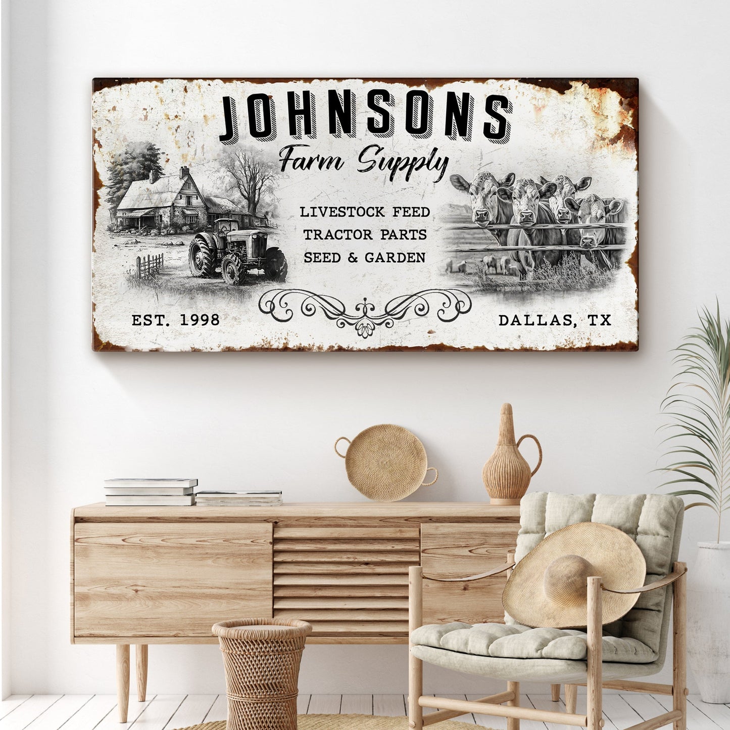 Family Farm Supply Sign