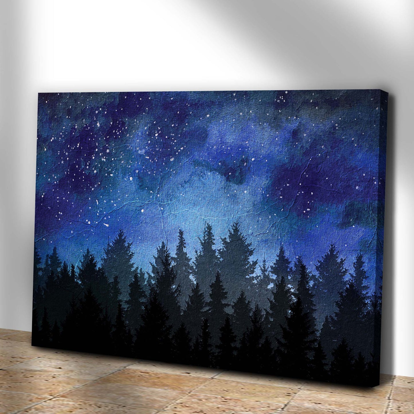 Galaxy Sky Forest Canvas Wall Art