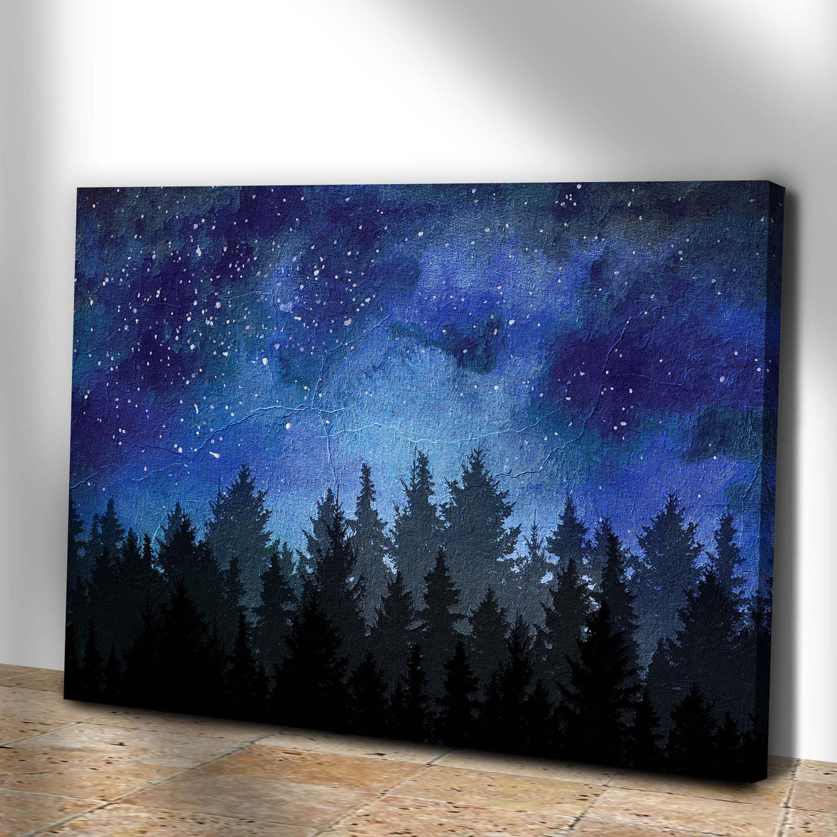 Galaxy Sky Forest Canvas Wall Art